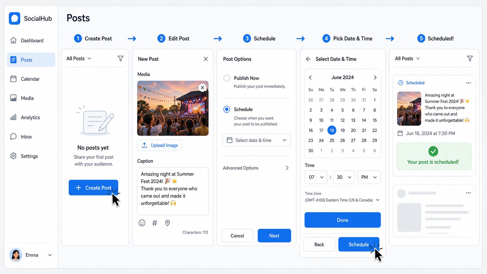 Google Business Profile Post Scheduler 1 - VisiLocali Screenshot from https://visilocali.com/screenshots/scheduler-queue.png