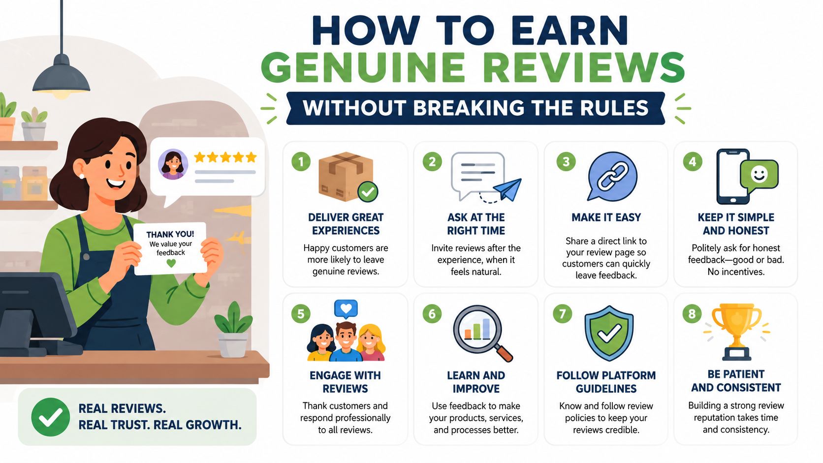 Local Business Reviews Explained in 2026 1 - VisiLocali A guide on how to earn genuine customer reviews for local businesses while following platform guidelines.
