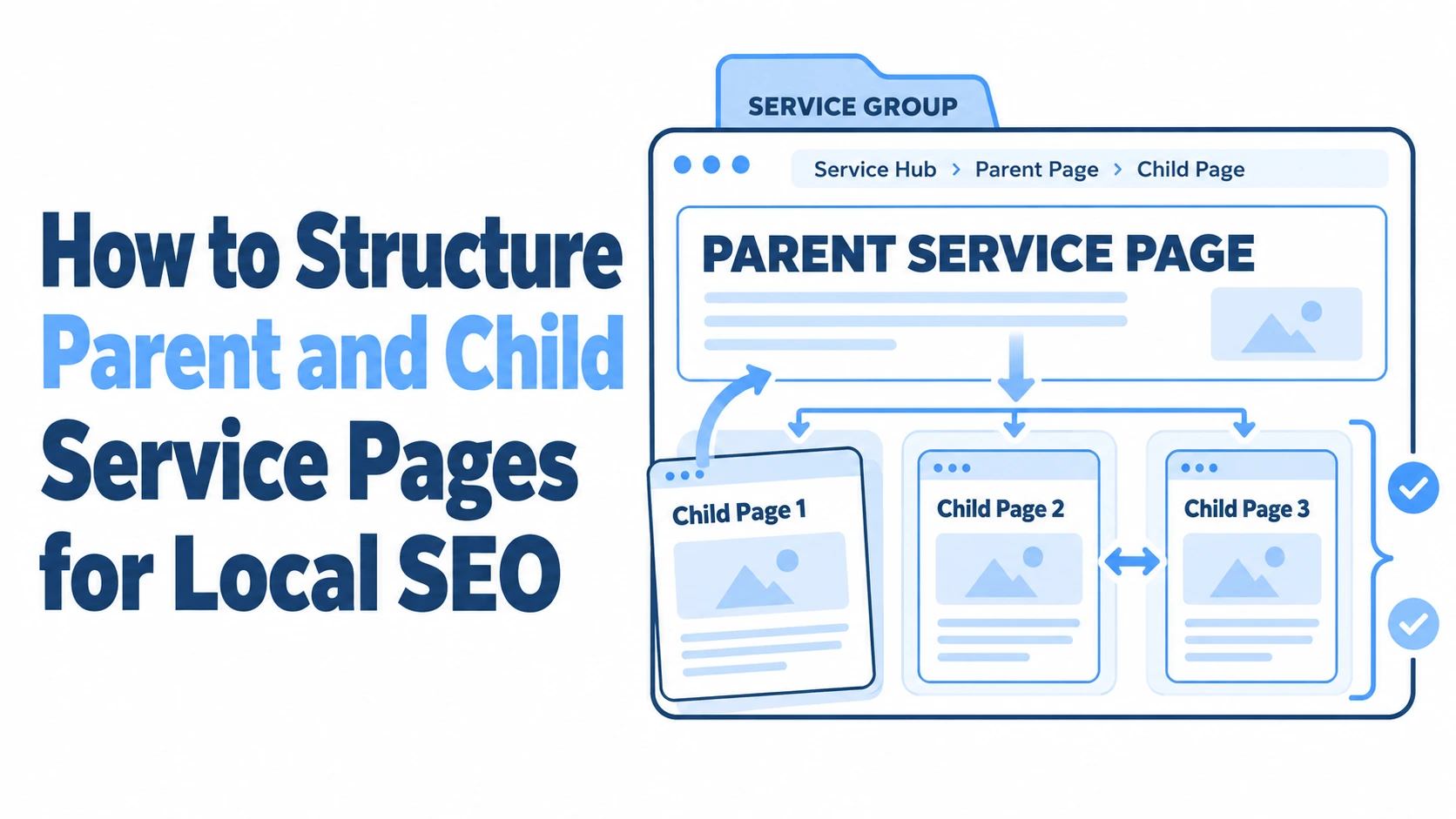 how to structure parent and child service pages for local seo visilocali